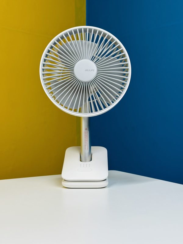 JISULIFE FA13R Rechargeable Clip Fan (8000mAh)- White Color - Image 2