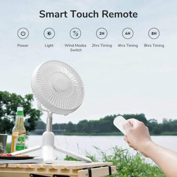 JISULIFE FA37 Retractable USB Ceiling Fan with Tripod - Image 2