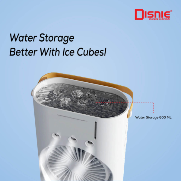 Disnie DRMF-63USB Rechargeable Double Head Portable Mini Air Cooling Mist Fan with Remote - Image 4